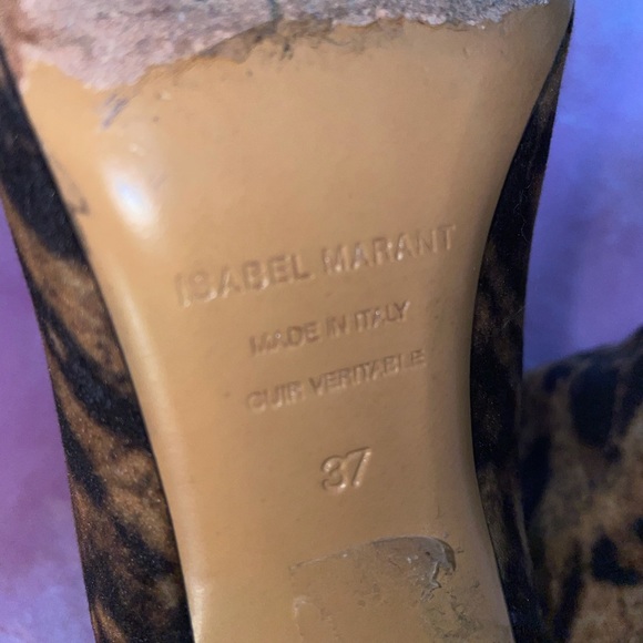 Isabel Marant RITZA leopard print ankle boots - Picture 8 of 16